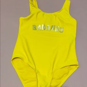Yellow swimsuit